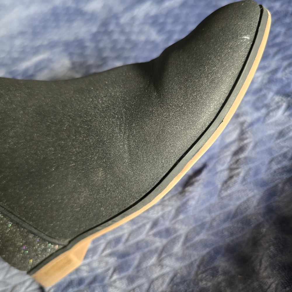 Cat & Jack Black Glitter Ankle Boots - Picture 6 of 16